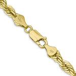 Φόρτωση εικόνας στο εργαλείο προβολής Συλλογής, 10k Yellow Gold 5.5mm Diamond Cut Rope Bracelet Anklet Choker Necklace Pendant Chain
