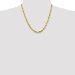 Lade das Bild in den Galerie-Viewer, 10k Yellow Gold 5.5mm Diamond Cut Rope Bracelet Anklet Choker Necklace Pendant Chain
