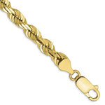 Cargar imagen en el visor de la galería, 10k Yellow Gold 5.5mm Diamond Cut Rope Bracelet Anklet Choker Necklace Pendant Chain
