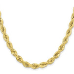 画像をギャラリービューアに読み込む, 10k Yellow Gold 6.5mm Diamond Cut Rope Bracelet Anklet Choker Necklace Pendant Chain
