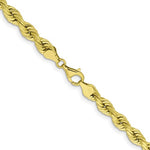 Afbeelding in Gallery-weergave laden, 10k Yellow Gold 6.5mm Diamond Cut Rope Bracelet Anklet Choker Necklace Pendant Chain
