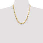 Lataa kuva Galleria-katseluun, 10k Yellow Gold 6.5mm Diamond Cut Rope Bracelet Anklet Choker Necklace Pendant Chain
