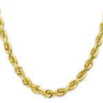 Lade das Bild in den Galerie-Viewer, 10k Yellow Gold 7mm Diamond Cut Rope Bracelet Anklet Choker Necklace Pendant Chain
