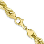 Indlæs billede til gallerivisning 10k Yellow Gold 7mm Diamond Cut Rope Bracelet Anklet Choker Necklace Pendant Chain
