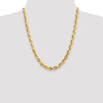 Φόρτωση εικόνας στο εργαλείο προβολής Συλλογής, 10k Yellow Gold 7mm Diamond Cut Rope Bracelet Anklet Choker Necklace Pendant Chain
