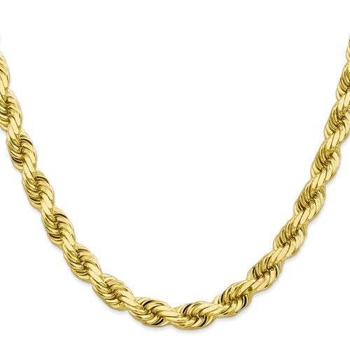 10k Yellow Gold 8mm Diamond Cut Rope Bracelet Anklet Choker Necklace Pendant Chain