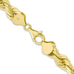 Ladda upp bild till gallerivisning, 10k Yellow Gold 8mm Diamond Cut Rope Bracelet Anklet Choker Necklace Pendant Chain
