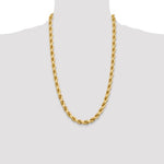 Ladda upp bild till gallerivisning, 10k Yellow Gold 8mm Diamond Cut Rope Bracelet Anklet Choker Necklace Pendant Chain
