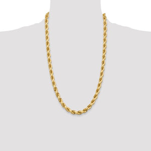 10k Yellow Gold 8mm Diamond Cut Rope Bracelet Anklet Choker Necklace Pendant Chain