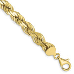 이미지를 갤러리 뷰어에 로드 , 10k Yellow Gold 8mm Diamond Cut Rope Bracelet Anklet Choker Necklace Pendant Chain
