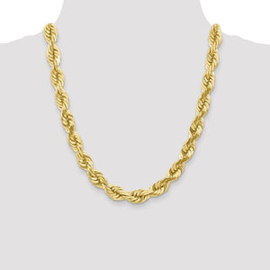 10k Yellow Gold 10mm Diamond Cut Rope Bracelet Anklet Choker Necklace Pendant Chain