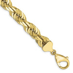 Indlæs billede til gallerivisning 10k Yellow Gold 10mm Diamond Cut Rope Bracelet Anklet Choker Necklace Pendant Chain
