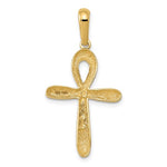 Afbeelding in Gallery-weergave laden, 10k Yellow Gold Ankh Cross Pendant Charm
