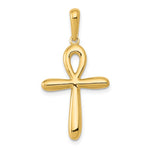 Załaduj obraz do przeglądarki galerii, 10k Yellow Gold Ankh Cross Pendant Charm

