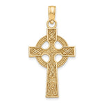 Load image into Gallery viewer, 10k Yellow Gold Celtic Cross Eternity Circle Pendant Charm
