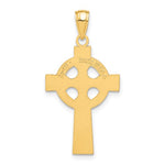 이미지를 갤러리 뷰어에 로드 , 10k Yellow Gold Celtic Cross Eternity Circle Pendant Charm
