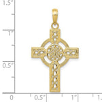Carregar imagem no visualizador da galeria, 10k Yellow Gold Celtic Knot Cross Pendant Charm
