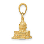 將圖片載入圖庫檢視器 10k Yellow Gold Washington DC Capitol Building 3D Pendant Charm
