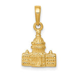 Φόρτωση εικόνας στο εργαλείο προβολής Συλλογής, 10k Yellow Gold Washington DC Capitol Building 3D Pendant Charm

