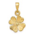 Cargar imagen en el visor de la galería, 10k Yellow Gold Four Leaf Clover Good Luck Pendant Charm
