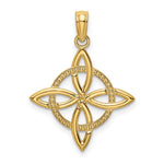 Load image into Gallery viewer, 10k Yellow Gold Celtic Knot Eternity Cross Pendant Charm
