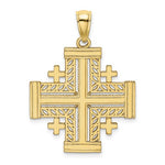Carica l&#39;immagine nel visualizzatore di Gallery, 10k Yellow Gold Jerusalem Cross Cut Out Pendant Charm
