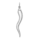 Load image into Gallery viewer, 10k White Gold Lucky Italian Horn 3D Pendant Charm
