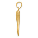 Lataa kuva Galleria-katseluun, 10k Yellow Gold Diamond Cut Lucky Italian Horn Pendant Charm
