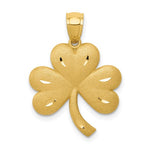 Load image into Gallery viewer, 10k Yellow Gold Shamrock Clover Good Luck Pendant Charm
