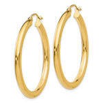 Charger l&#39;image dans la galerie, 10K Yellow Gold 35mm x 3mm Classic Round Hoop Earrings

