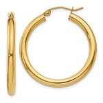 Cargar imagen en el visor de la galería, 10K Yellow Gold 30mm x 3mm Classic Round Hoop Earrings
