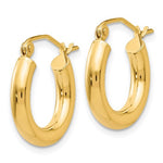 Carica l&#39;immagine nel visualizzatore di Gallery, 10K Yellow Gold 16mm x 3mm Classic Round Hoop Earrings

