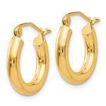 Загрузить изображение в средство просмотра галереи, 10K Yellow Gold 16mm x 3mm Classic Round Hoop Earrings
