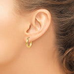 Kép betöltése a galériamegjelenítőbe: 10K Yellow Gold 16mm x 3mm Classic Round Hoop Earrings

