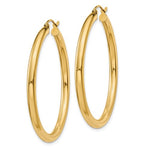 Ladda upp bild till gallerivisning, 10K Yellow Gold 41mm x 3mm Classic Round Hoop Earrings
