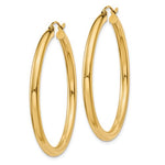 Lataa kuva Galleria-katseluun, 10K Yellow Gold 41mm x 3mm Classic Round Hoop Earrings
