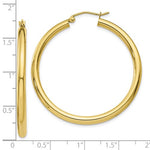 Ladda upp bild till gallerivisning, 10K Yellow Gold 41mm x 3mm Classic Round Hoop Earrings
