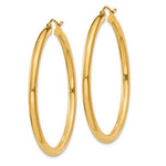 Indlæs billede til gallerivisning 10K Yellow Gold 45mm x 3mm Classic Round Hoop Earrings
