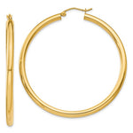 Lataa kuva Galleria-katseluun, 10K Yellow Gold 50mm x 3mm Classic Round Hoop Earrings
