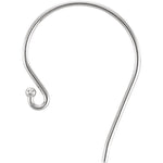 Lade das Bild in den Galerie-Viewer, 14k Yellow or 14k White Gold or Sterling Silver French Ear Wire with Ball End for Earrings 18.5mm x 12.8mm
