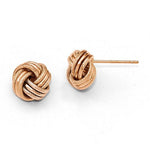 Charger l&#39;image dans la galerie, 14k Rose Gold 8mm Classic Love Knot Stud Post Earrings
