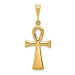 Carica l&#39;immagine nel visualizzatore di Gallery, 14K Yellow Gold Ankh Cross Reversible Pendant Charm
