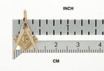 Lataa kuva Galleria-katseluun, 14k Yellow Gold Masonic Pendant Charm

