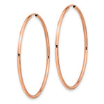 Carica l&#39;immagine nel visualizzatore di Gallery, 14k Rose Gold Round Endless Hoop Earrings 40mm x 1.5mm
