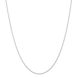 Indlæs billede til gallerivisning 10k White Gold 0.95mm Polished Cable Rope Necklace Pendant Chain
