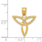 Load image into Gallery viewer, 14k Yellow Gold Celtic Knot Open Back Pendant Charm - [cklinternational]
