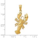 Load image into Gallery viewer, 14k Yellow Gold Lobster 3D Pendant Charm
