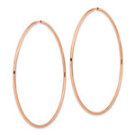 Carregar imagem no visualizador da galeria, 14k Rose Gold Round Endless Hoop Earrings 55mm x 1.5mm
