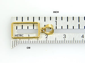 14K Yellow Gold Holds 15mm x 8.5mm x 0.65mm Coins Credit Suisse 1 gram Tab Back Frame Mounting Holder Pendant Charm