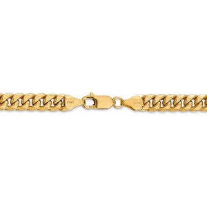14k Yellow Gold 6.75mm Miami Cuban Link Bracelet Anklet Choker Necklace Pendant Chain